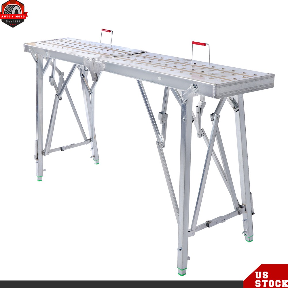 Portable 1.6m Folding Scaffolding, Adjustable Lift Height Work Platform Scaffold