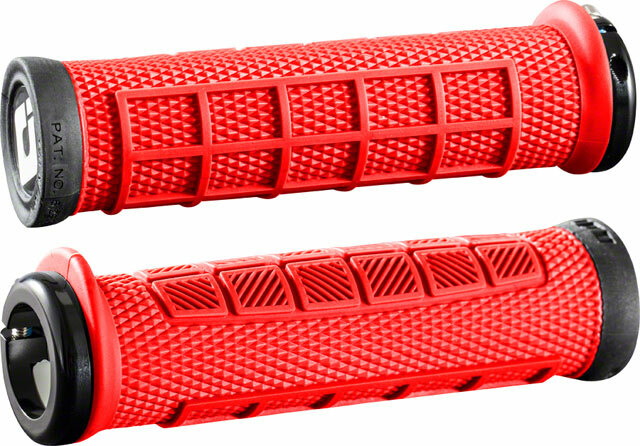 ODI Elite Pro Lock On Grips Burnt Red Black
