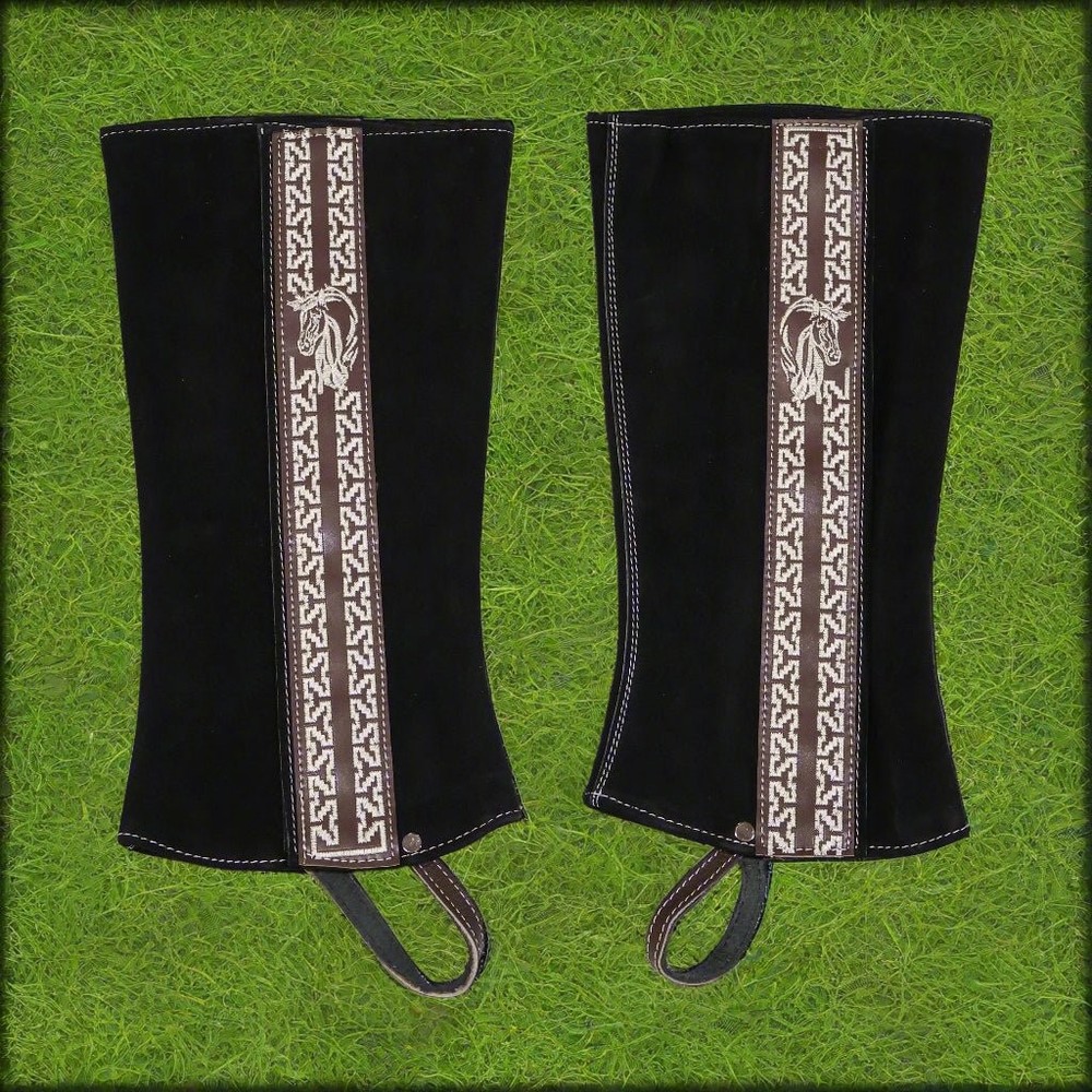 Polainas Black Charras Half Charro Half Chaps