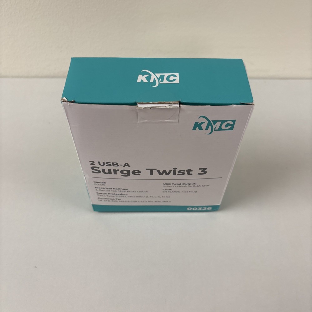 *KMC 2USB-A Surge Twist 3 Model 00326 -T24-88