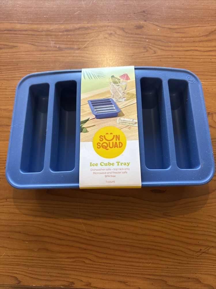 Sun Squad Silicone Blue Ice Cube Tray