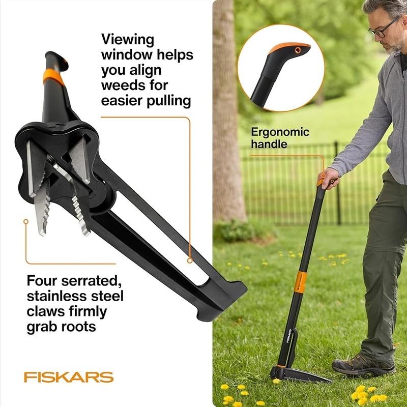4-Claw Weed Puller Tool Ergonomic Garden Hand Tool Easy-Eject Design Weeding New