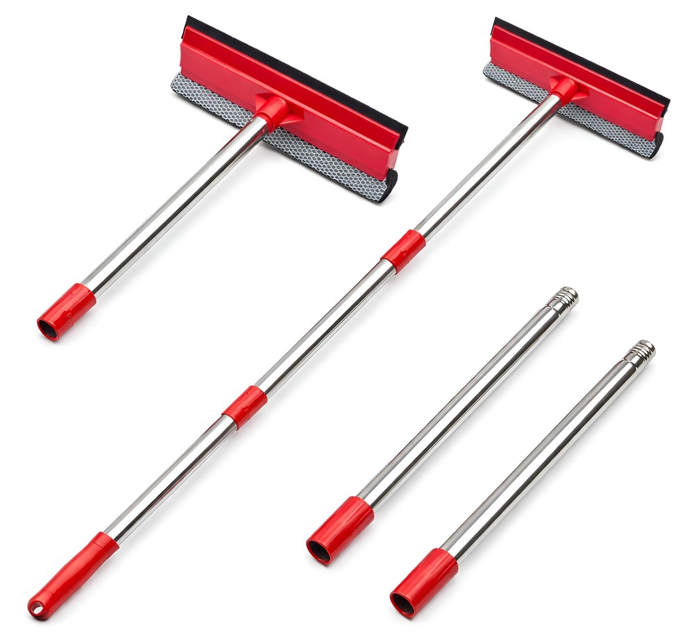 DSV Standard Window Squeegee, 2-in-1 Multi-Section Red