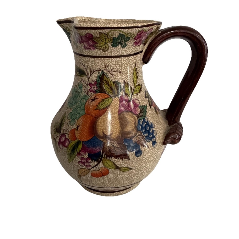 VINTAGE POTTERY PITCHER Fruit