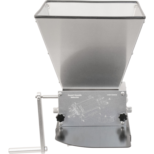 Mighty Mill 3 Roller Grain Mill | Stainless Steel Knurled Rollers | Adjustable G