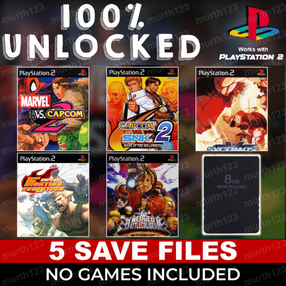 MARVEL vs CAPCOM vs SNK | PS2 MEMORY CARD SAVES | 100% Unlocked! All Fighters!