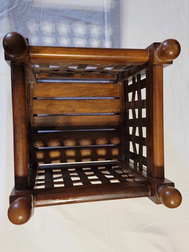 Vintage Wooden Magazine Rack