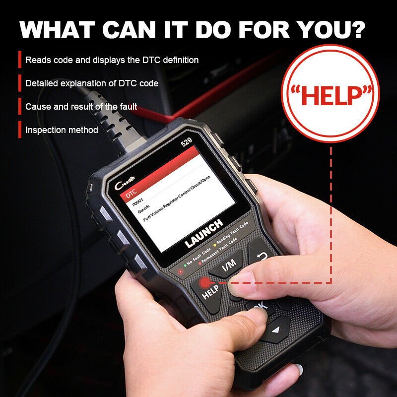 LAUNCH OBD2 Scanner CR529 OBDII Code Reader Car Check Engine Diagnostic Tool I/M