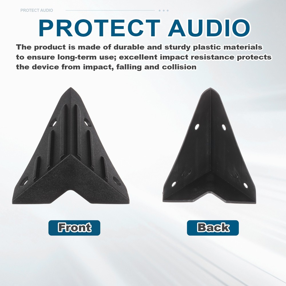 8 Pcs Speaker Corners Protector 45x45x74mm Plastic Edge with 32 Pcs Screw