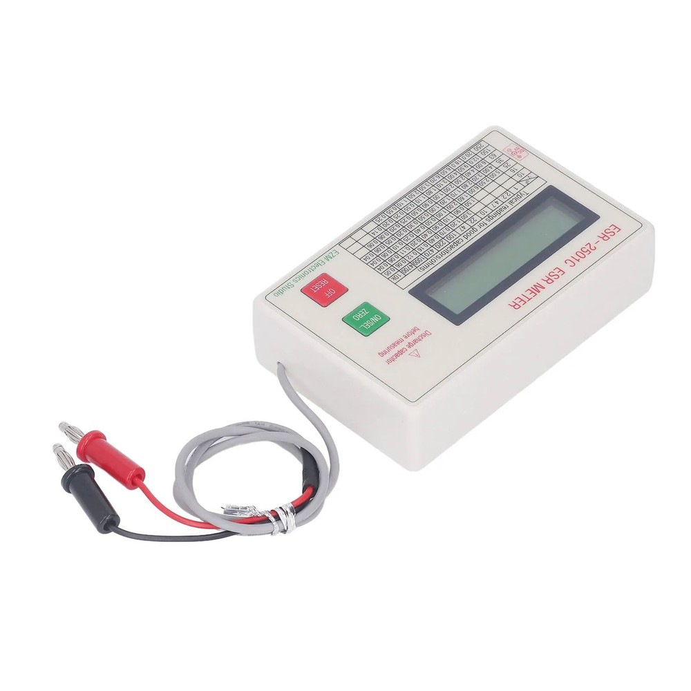 Handheld ESR DCR Capacitor Tester High Accuracy Capacitance Meter Smart Shutdown