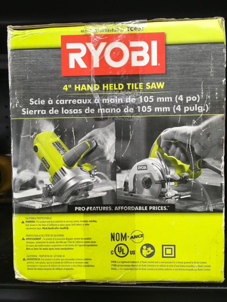 (NEW) RYOBI "4" HAND HELD TILE SAW.