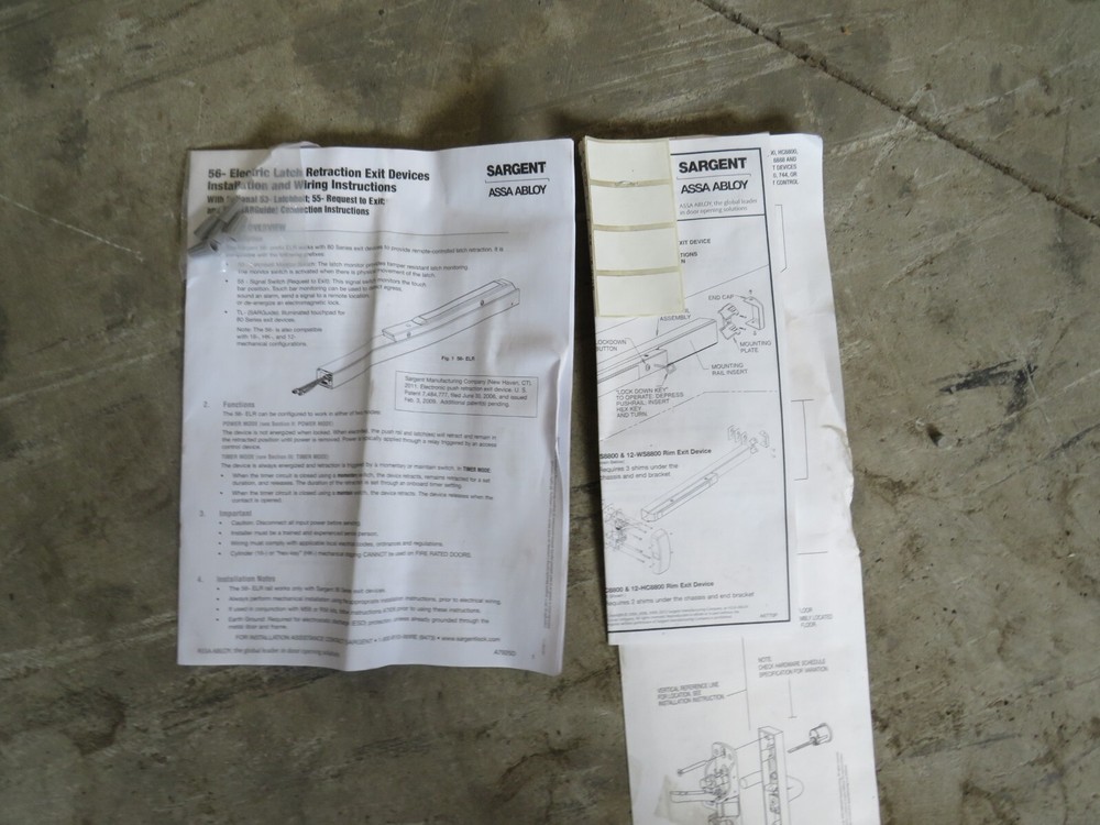 Sargent 56-8804F-ETL-LR-26D-32D Exit Device