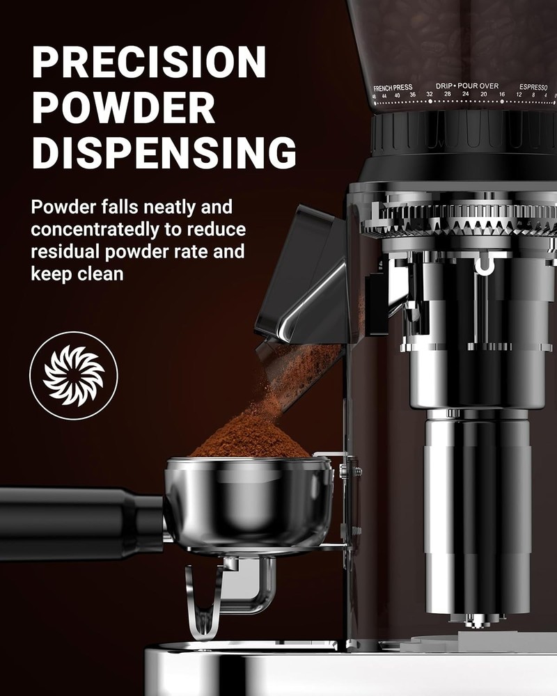 Coffee Grinder, Burr Coffee Bean Grinder for Home Use with 48 Precise Grind S...