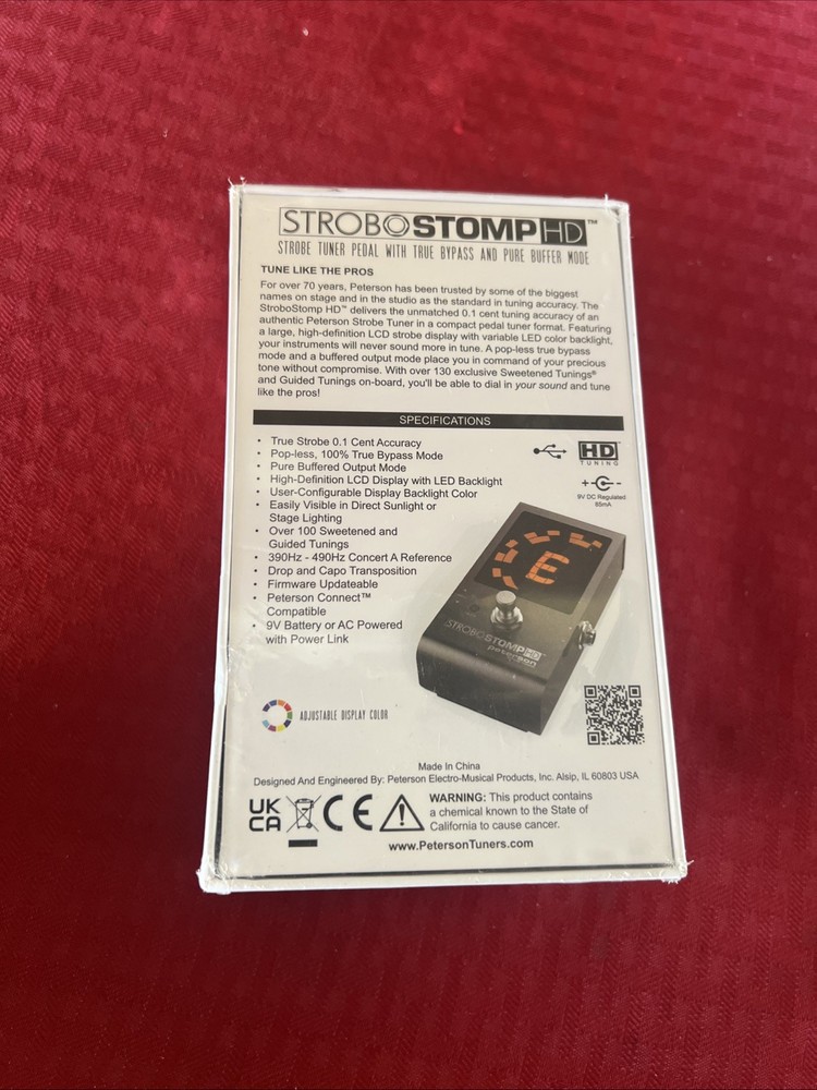 Peterson StroboStomp HD Compact Pedal Strobe Tuner