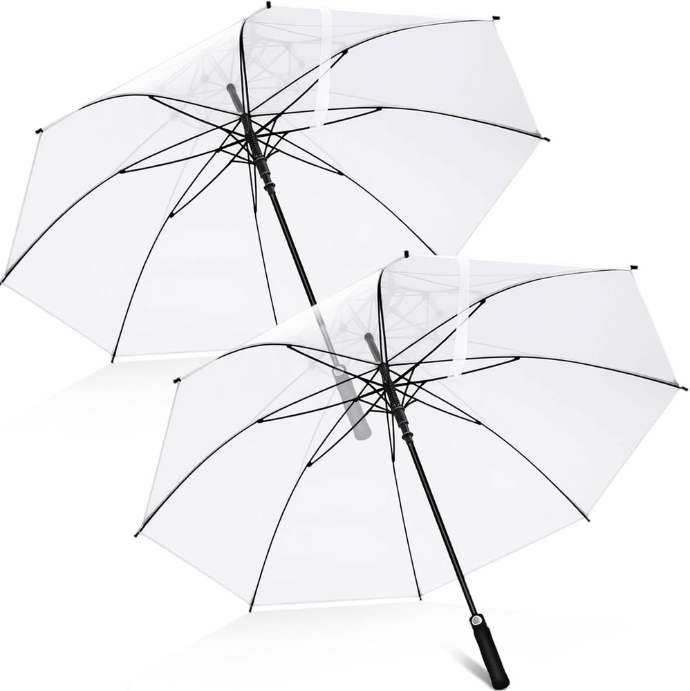 Jexine Extra Large Clear Golf Umbrella 60 Inch Oversized Automatic Open...