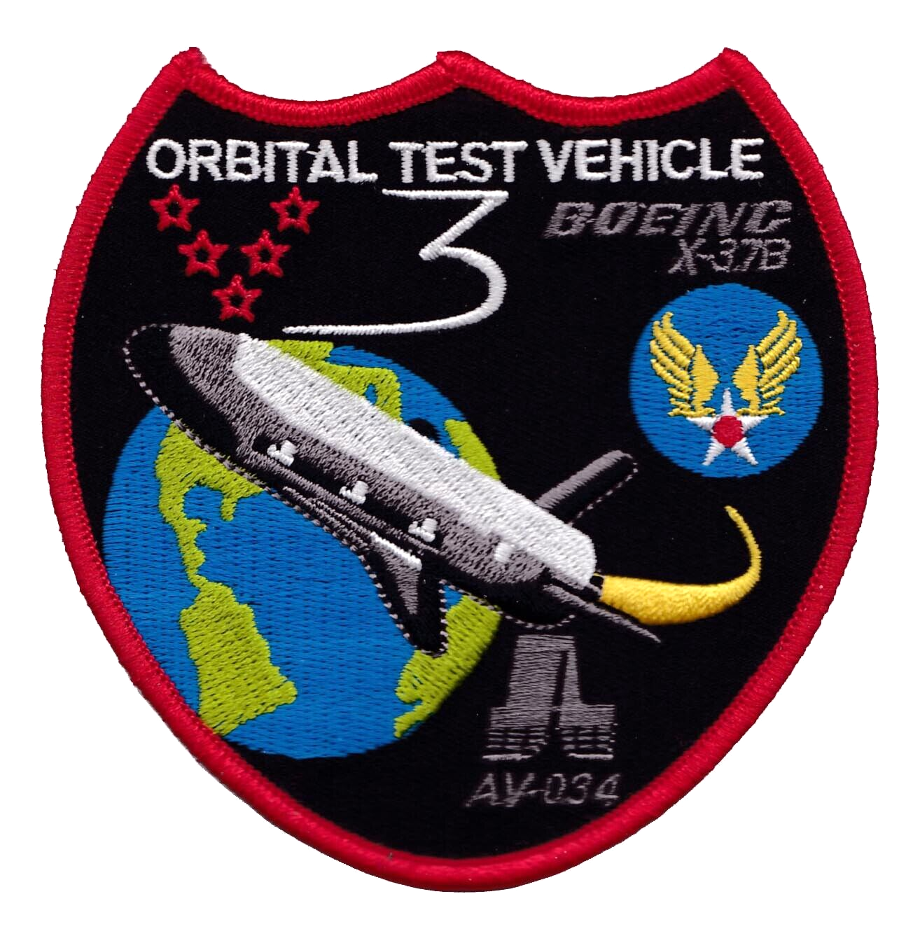 X-37B ORBITAL TEST VEHICLE OTV 3 ATLAS V BOEING ULA USAF DOD SPACE PLANE PATCH