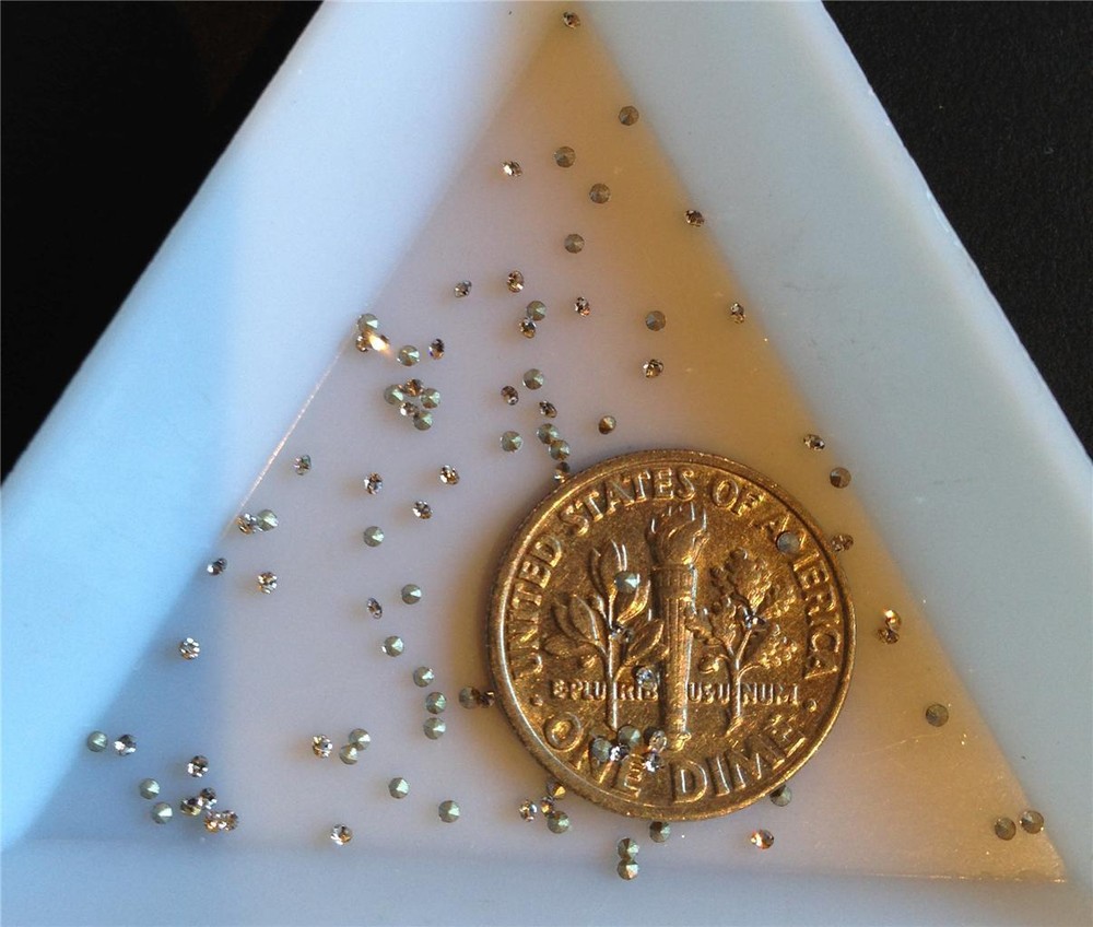 pp3 Crystal Clear 36 pieces IHC Austria Chatons 1028 Pointed Back 1mm micro tiny