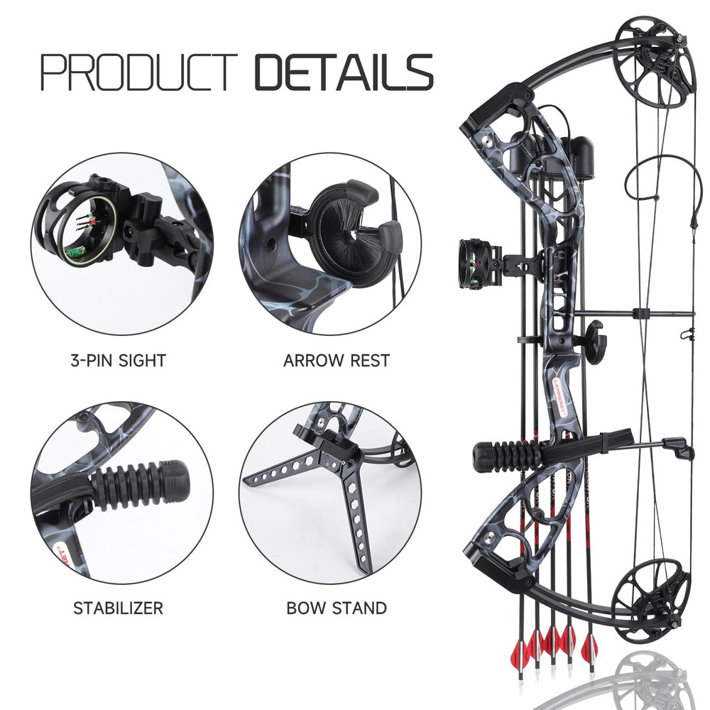 Lanneret Compound Bow and Archery Sets - Right Hand Archery Compound Bows 30-...