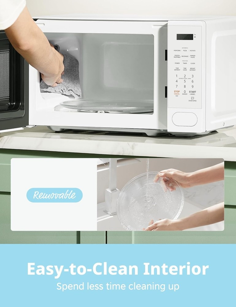 Functional Retro Microwave Oven with Child Lock and Efficient Cooking Programs