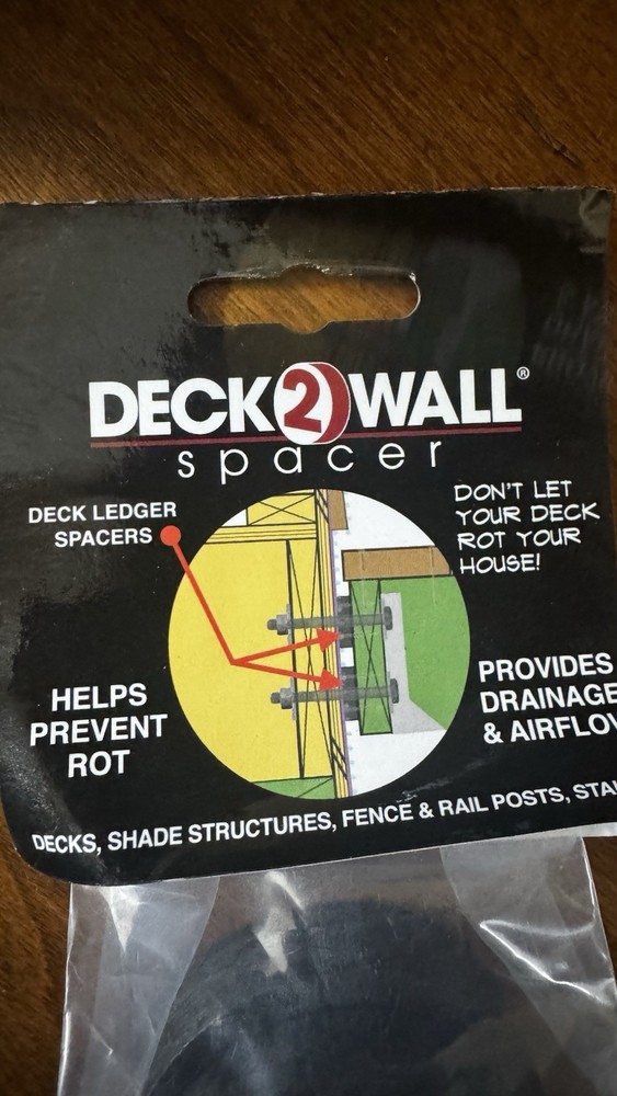 Deck2Wall Spacer 2″ – 10PK, Decking Hardware
