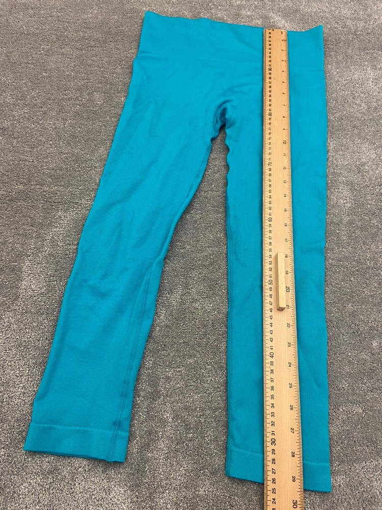 Primark womens leggings green size 10/12 nylon elastane blend