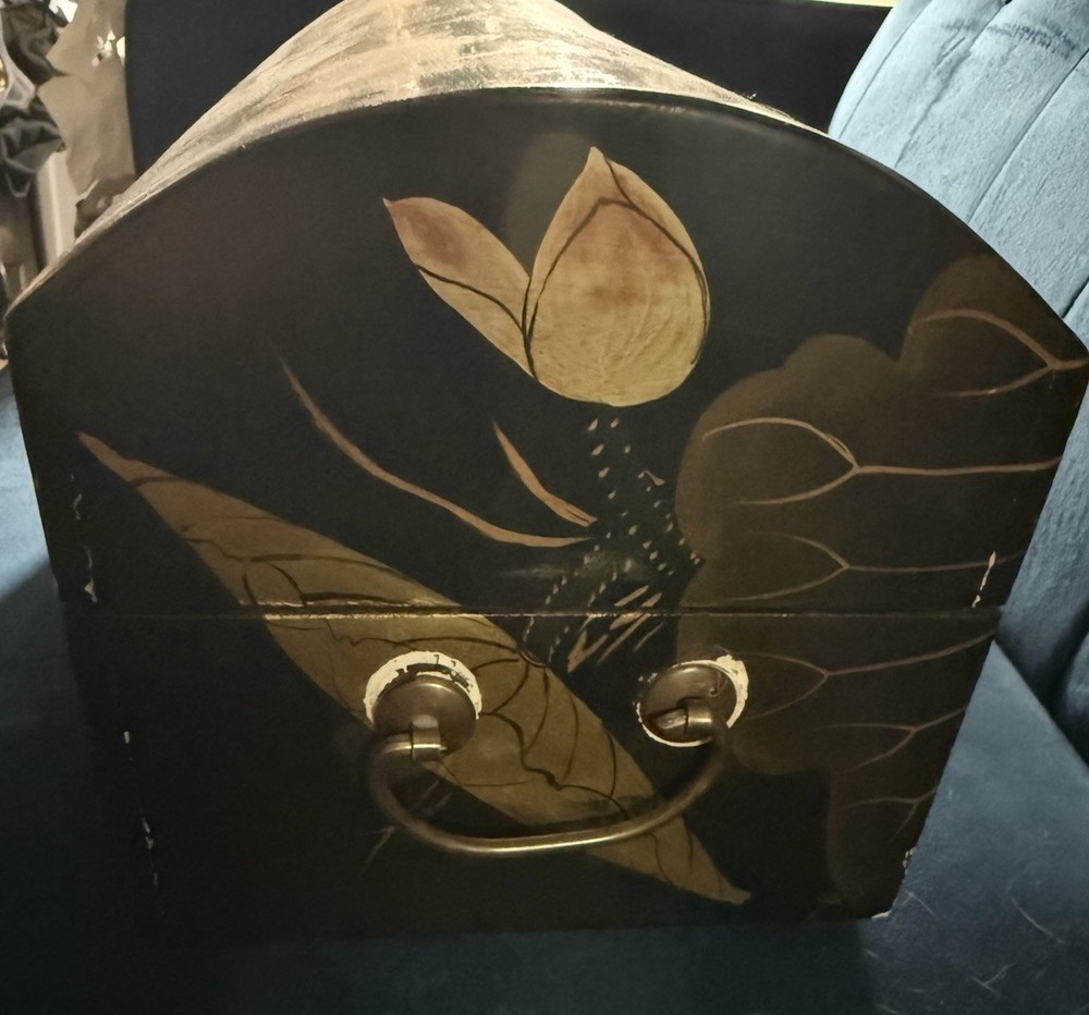 Japanese large old lacquerware box