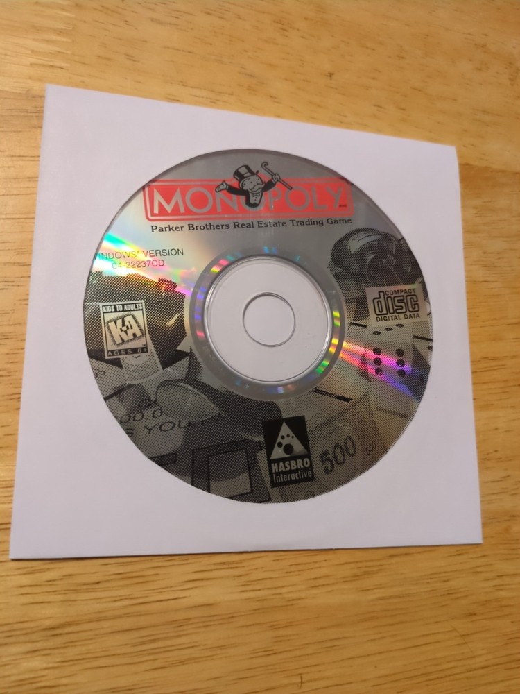 Monopoly CD-ROM for Windows 95 (PC, 1996) - Disc Only
