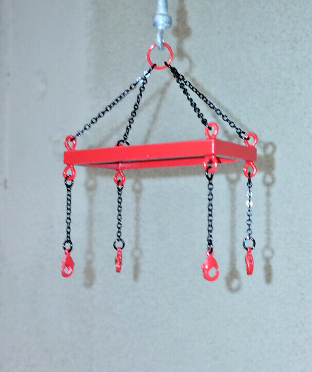 Crane Lifting Frame Set w/Straps In Authentic Manitowoc Red. 1/87th
