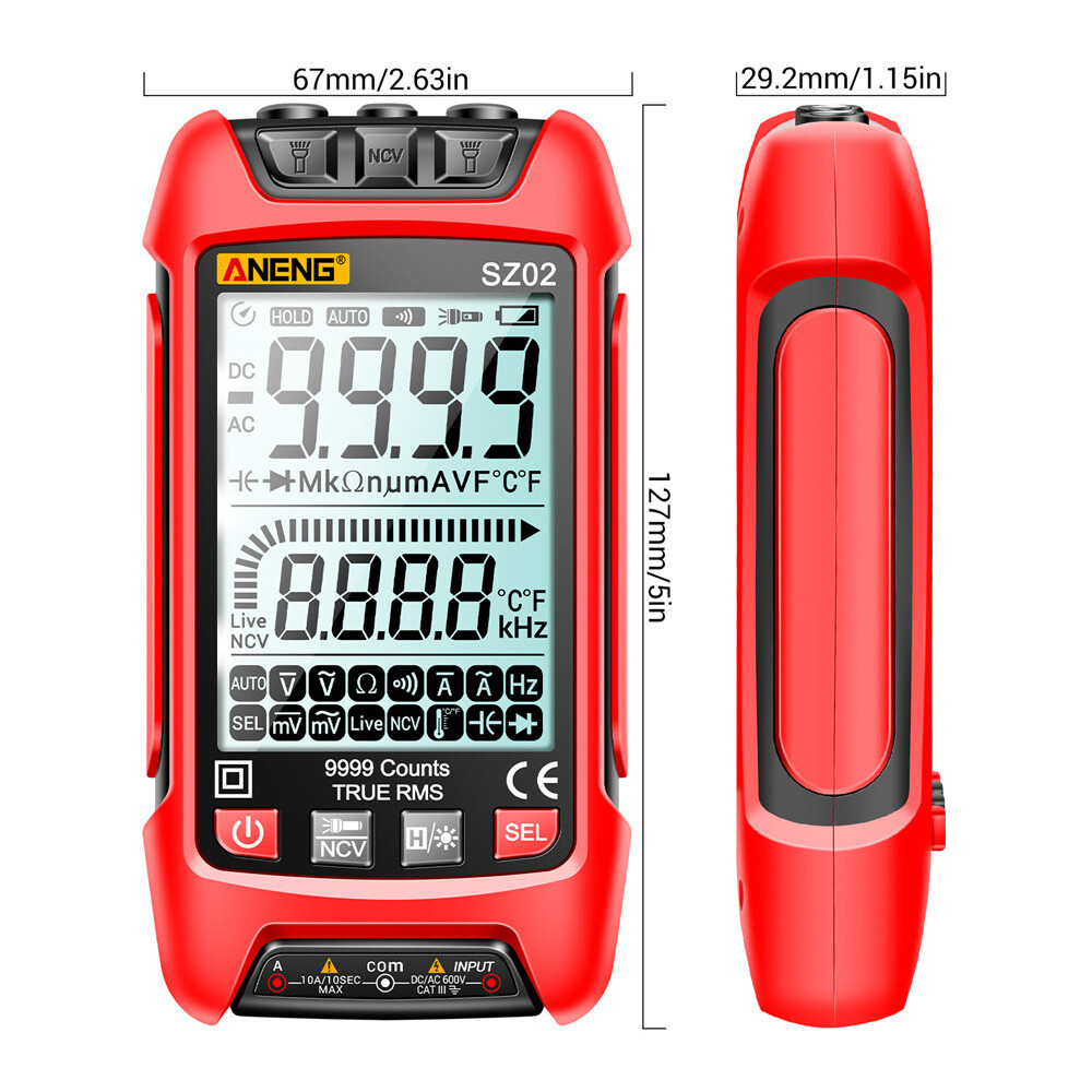 ANENG SZ02 Digital Multimeter Voltmeter Ammeter Resistance Transistor Meter Tool