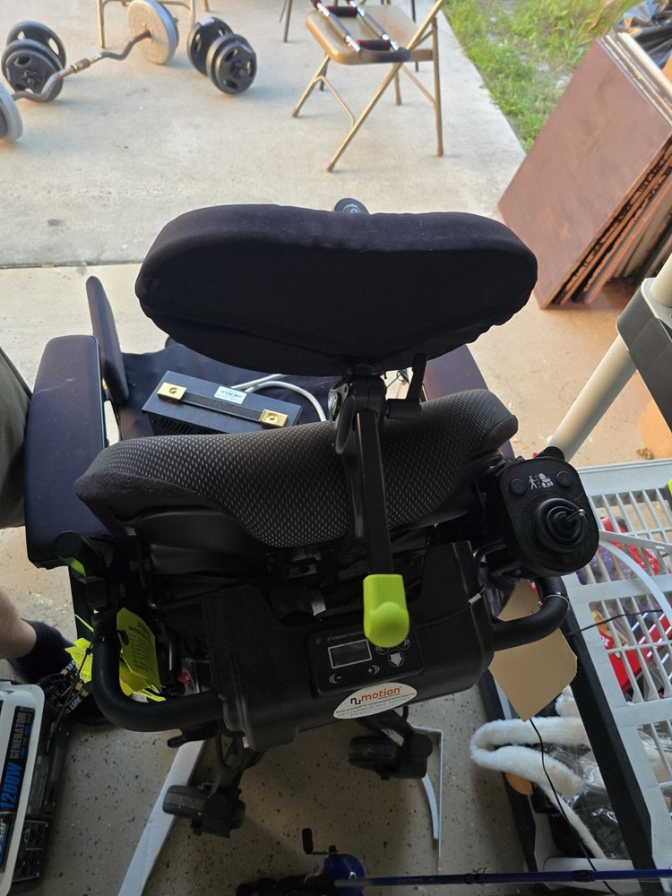 Numotion Power Wheelchair Reclining Adjustable Joystick Elevating Legrest Black