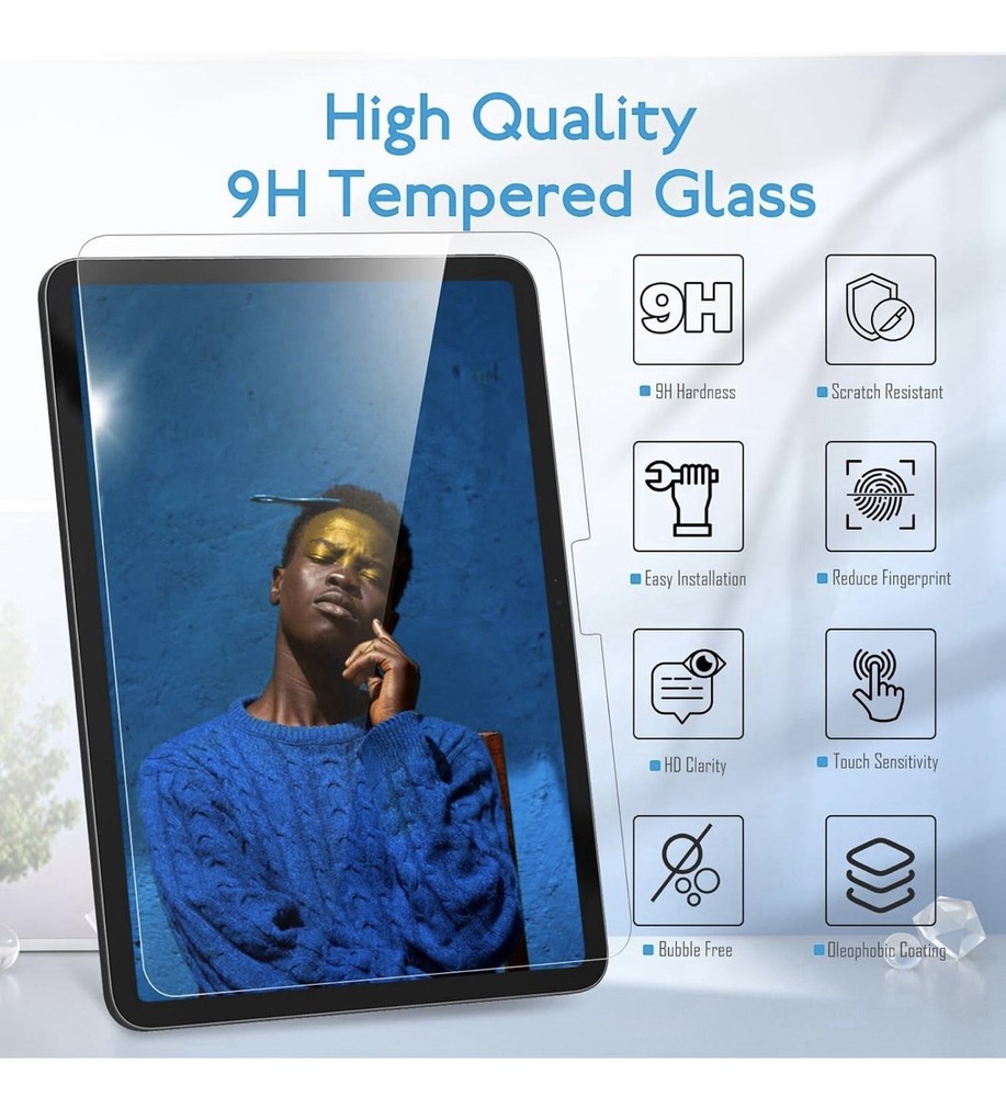 MOBDIK Tempered Glass Screen Protector for iPad Pro 11" 2024 Compatible