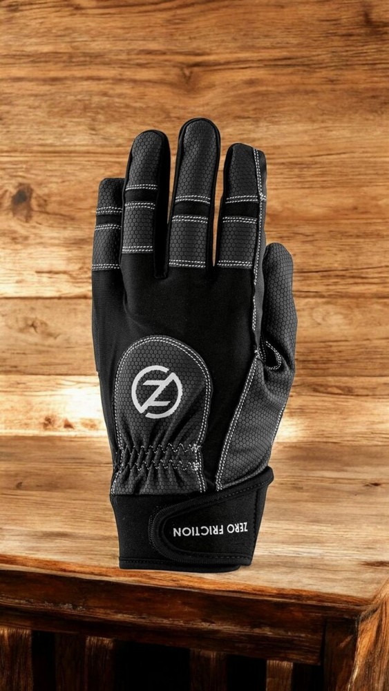 Zero Friction Men's Universal-Fit Performance Work Gloves, Black