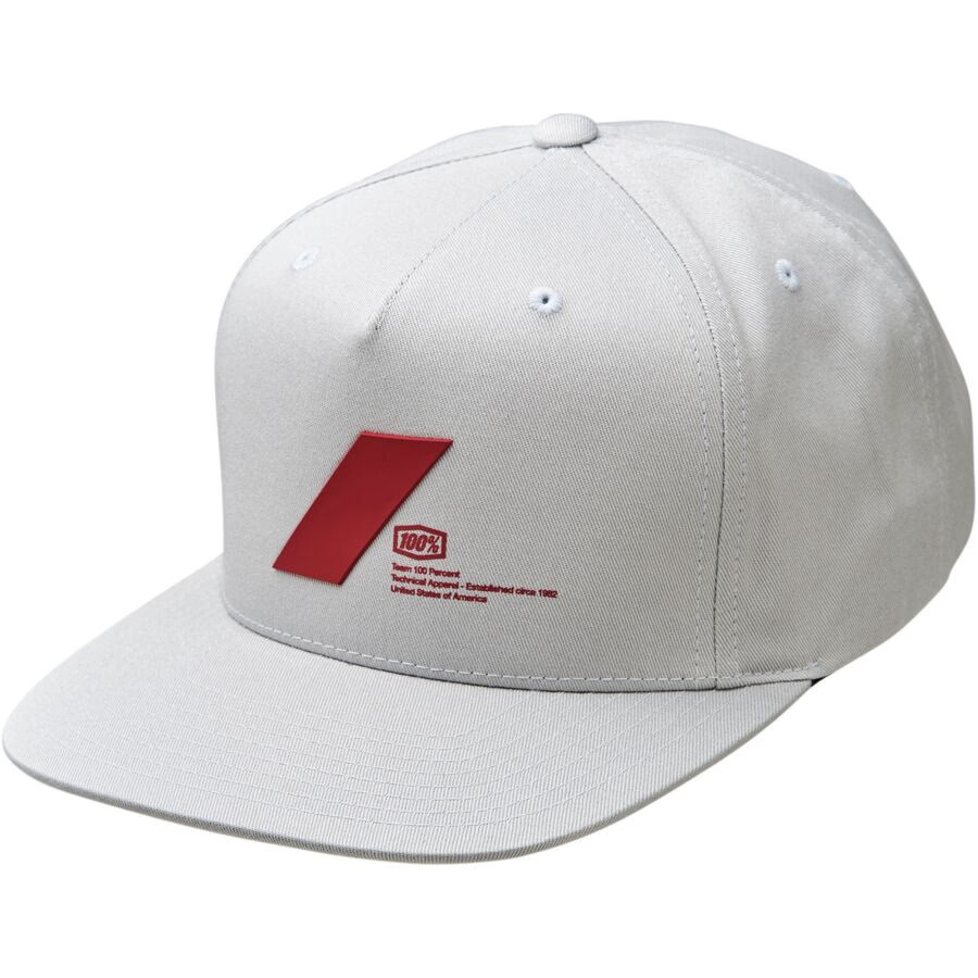 100% Forward Snapback Hat - Light Grey 20044-00015