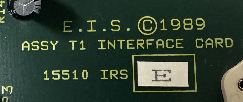 EIS Executone Isoetec 15510 T1 Interface Card IRS E