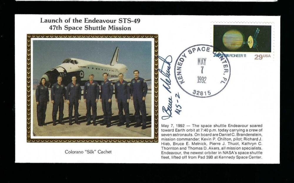 Bruce Melnick signed cover NASA Astronaut Space Exploration
