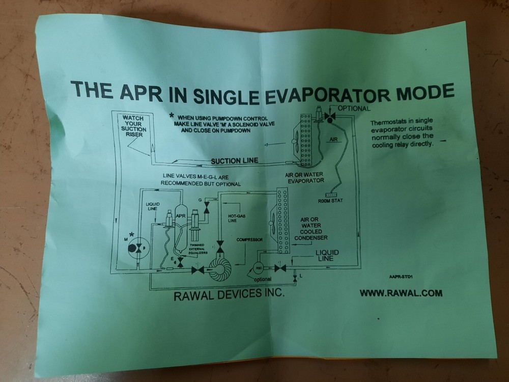 RAWAL DEVICES - APR-1-R W/BRACKET - MODULATION AND DEHUMIDIFICATION VALVE . BR2