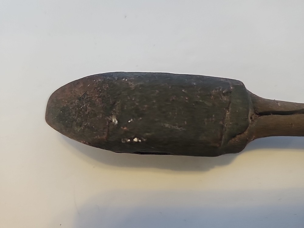 antique copper soldering iron 13"