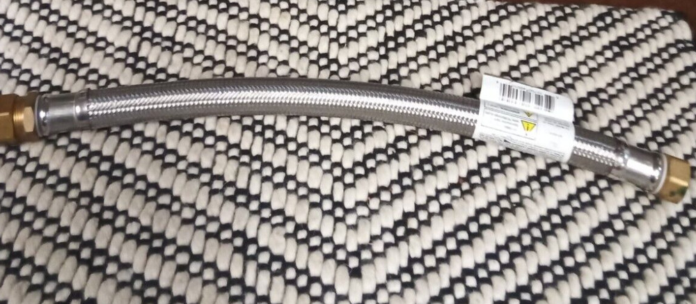 Appllo Flow 18 in Stainless Steel Water Heater Connector 3/4" FIP 7/8" Comp