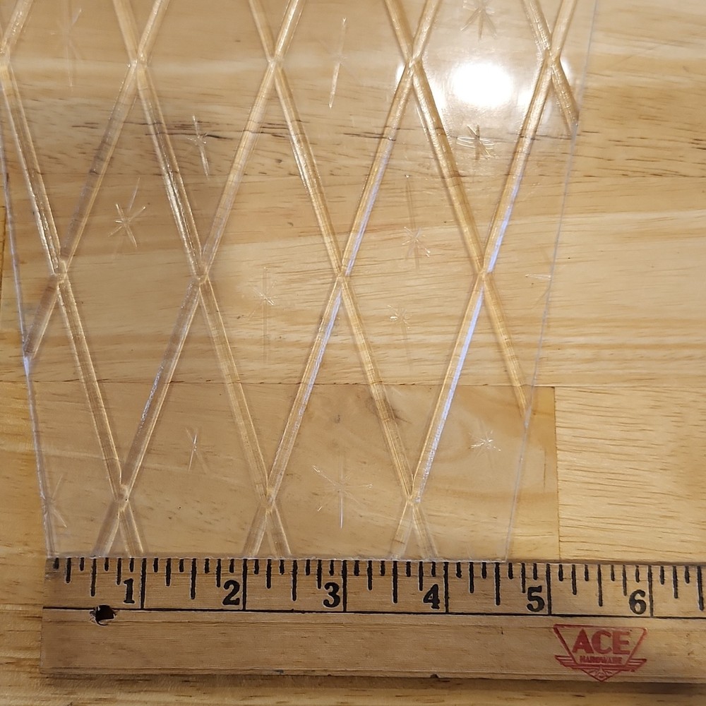 Clear Plastic Quilt Templates Set with Diamond and Star Pattern, Various Sizes