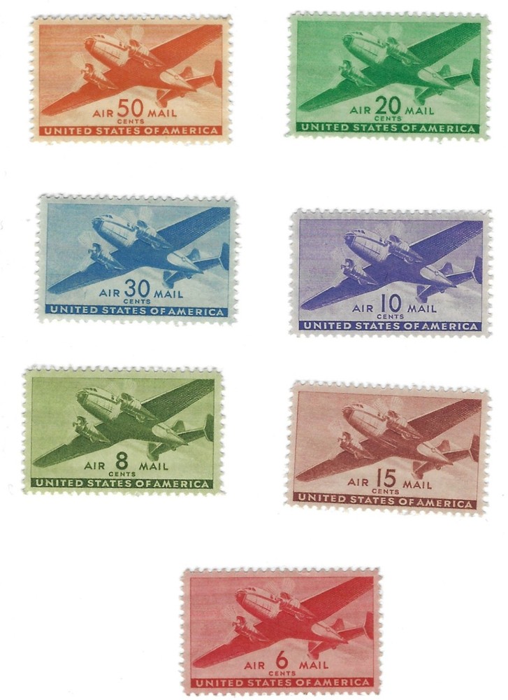 Stamp US C25-C31, Airmail MNH