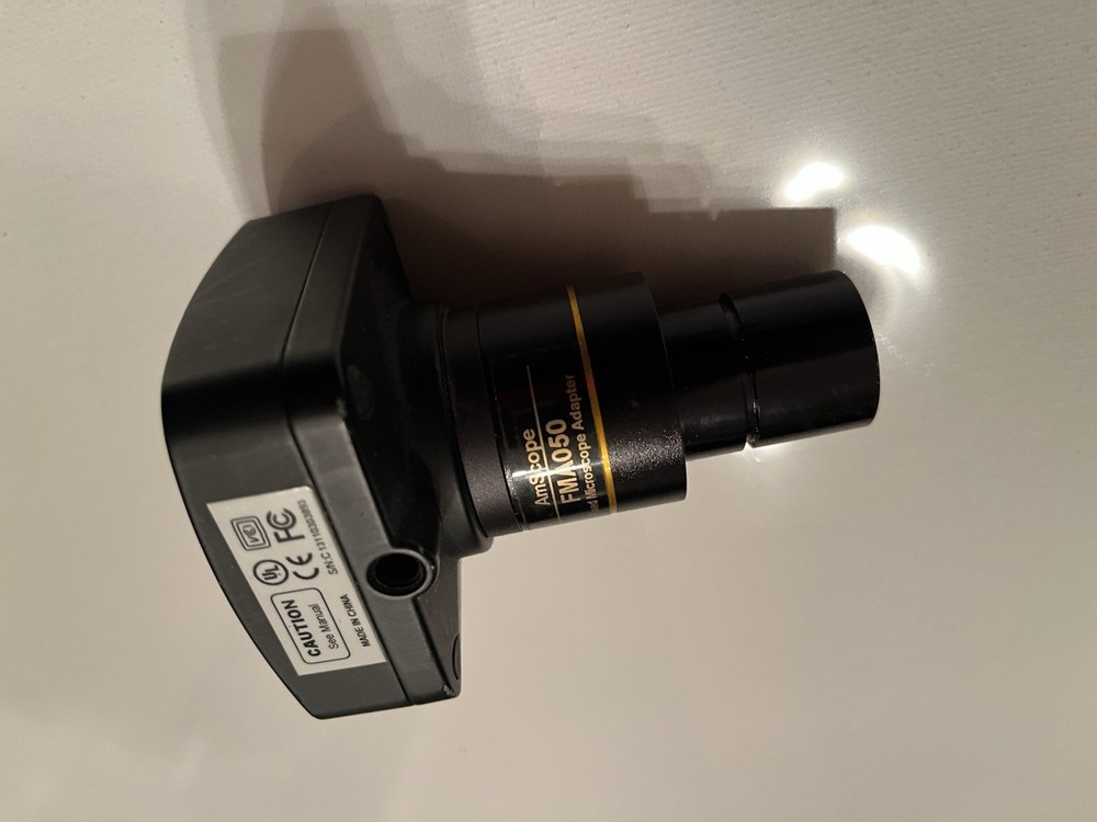 AmScope MU300 Fixed Microscope Adapter FMA050 5mm Biological Laboratory