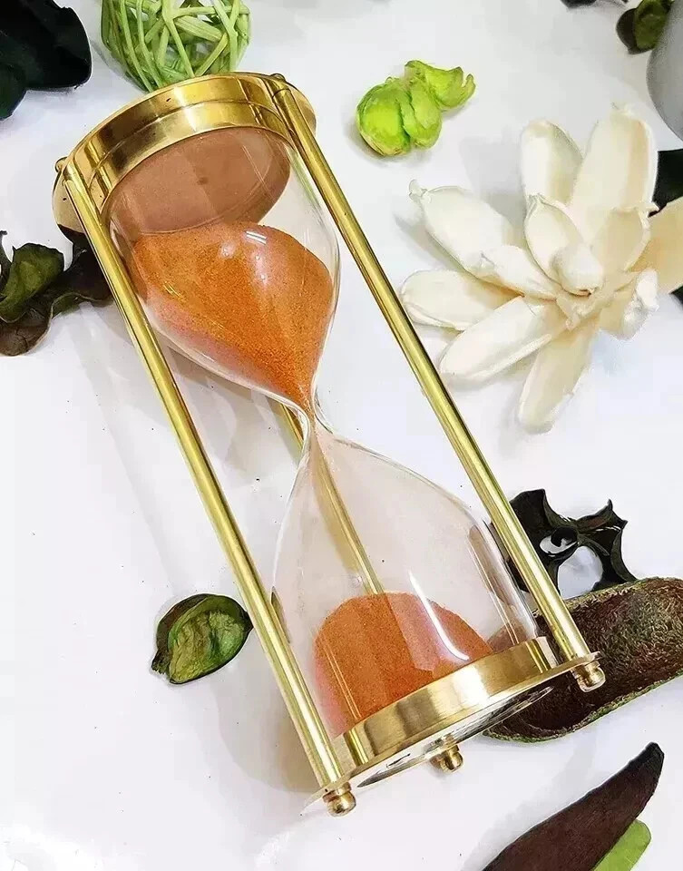 Brass Vintage Sand Timer Hourglass Maritime Sand Clock timer For home Decoration