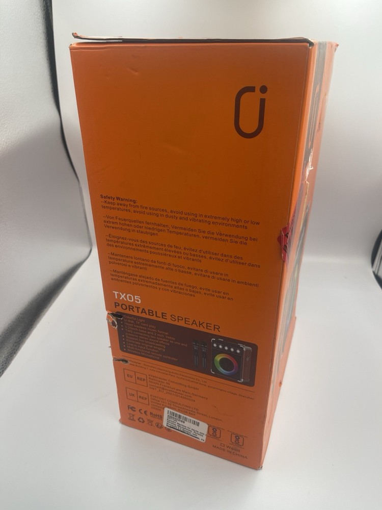 Black Portable Karaoke Speaker Machine System With 2 Microphone NIB