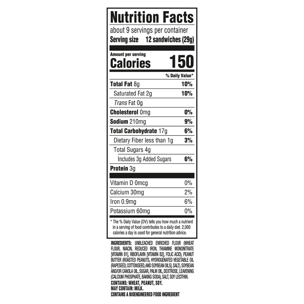 RITZ Bits Peanut Butter Sandwich Crackers, 8.8 oz
