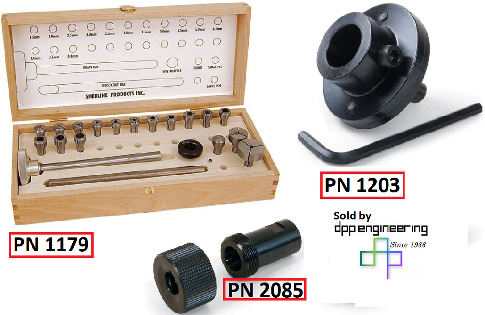 Sherline assorted metric Lathe accessories