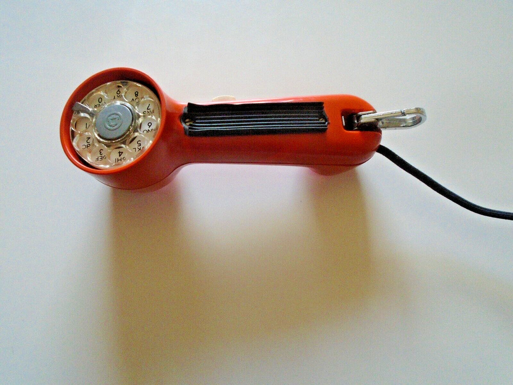 Vintage Orange BELL SYSTEM Western Electric Lineman's Test Butt Set  Rotary Dial