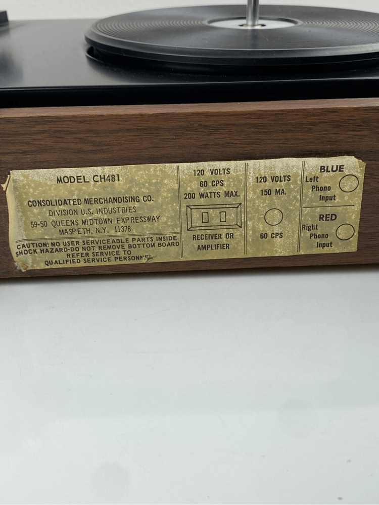Vtg Webcor AM/FM Solid State Stereophonic Multiplex Receiver & Turntable WFX151