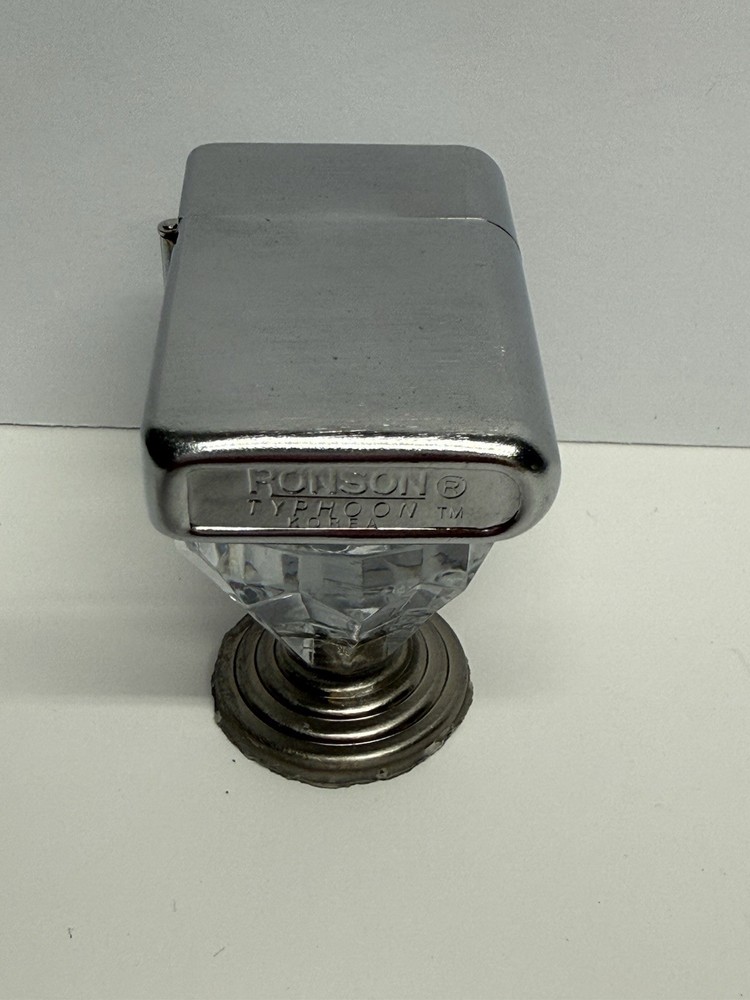 vintage silver tone ronson typhoon Lighter Korea