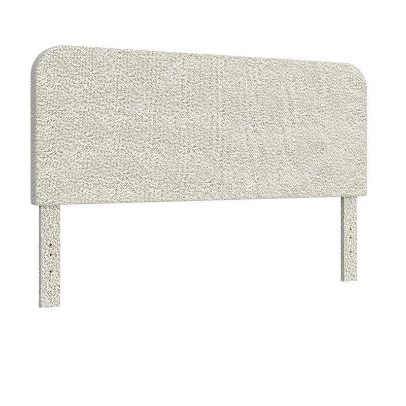 Upholstered Boucle Headboard Full Queen Adjustable Modern Design Easy Install