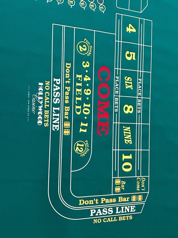Casino Craps Felt Layout 12’